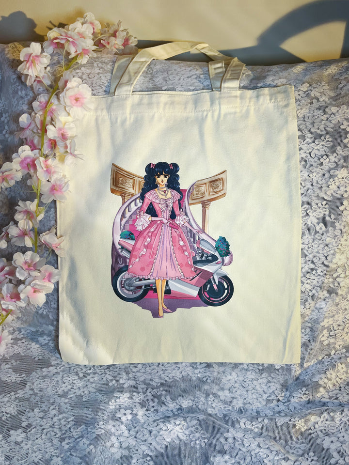 Lady in Pink Tote Bag