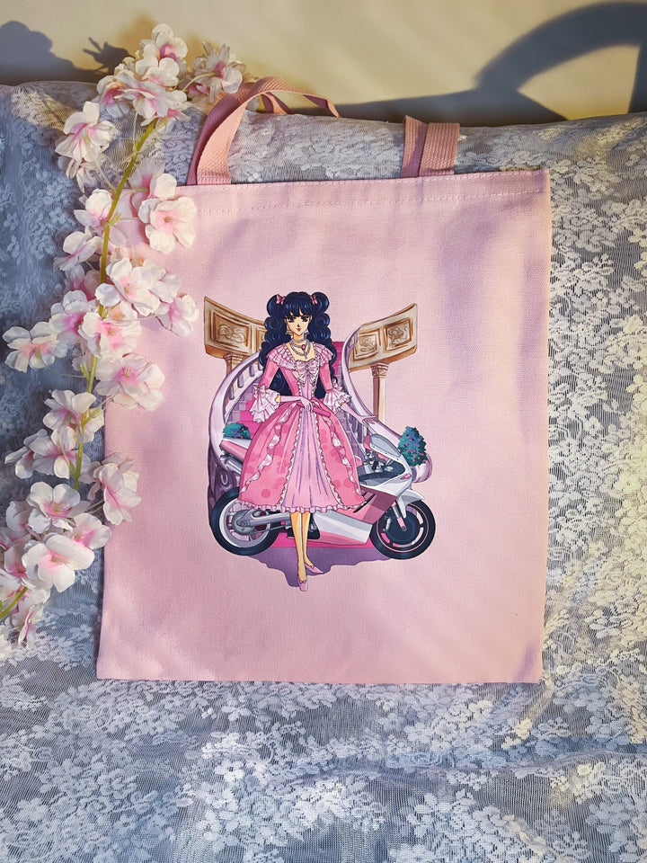 Lady in Pink Tote Bag