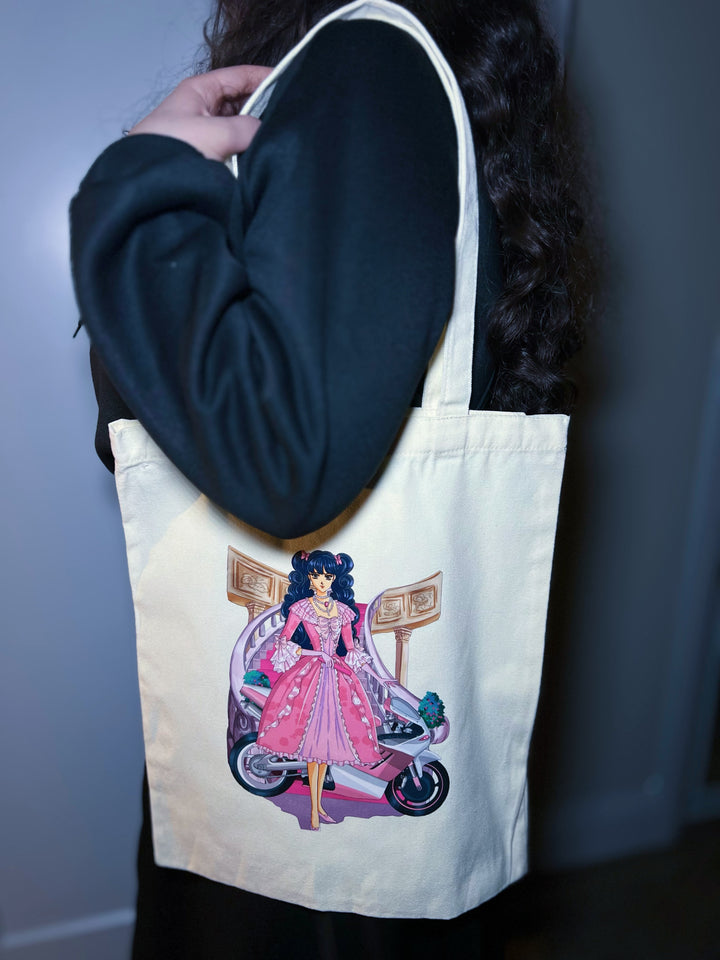 Lady in Pink Tote Bag