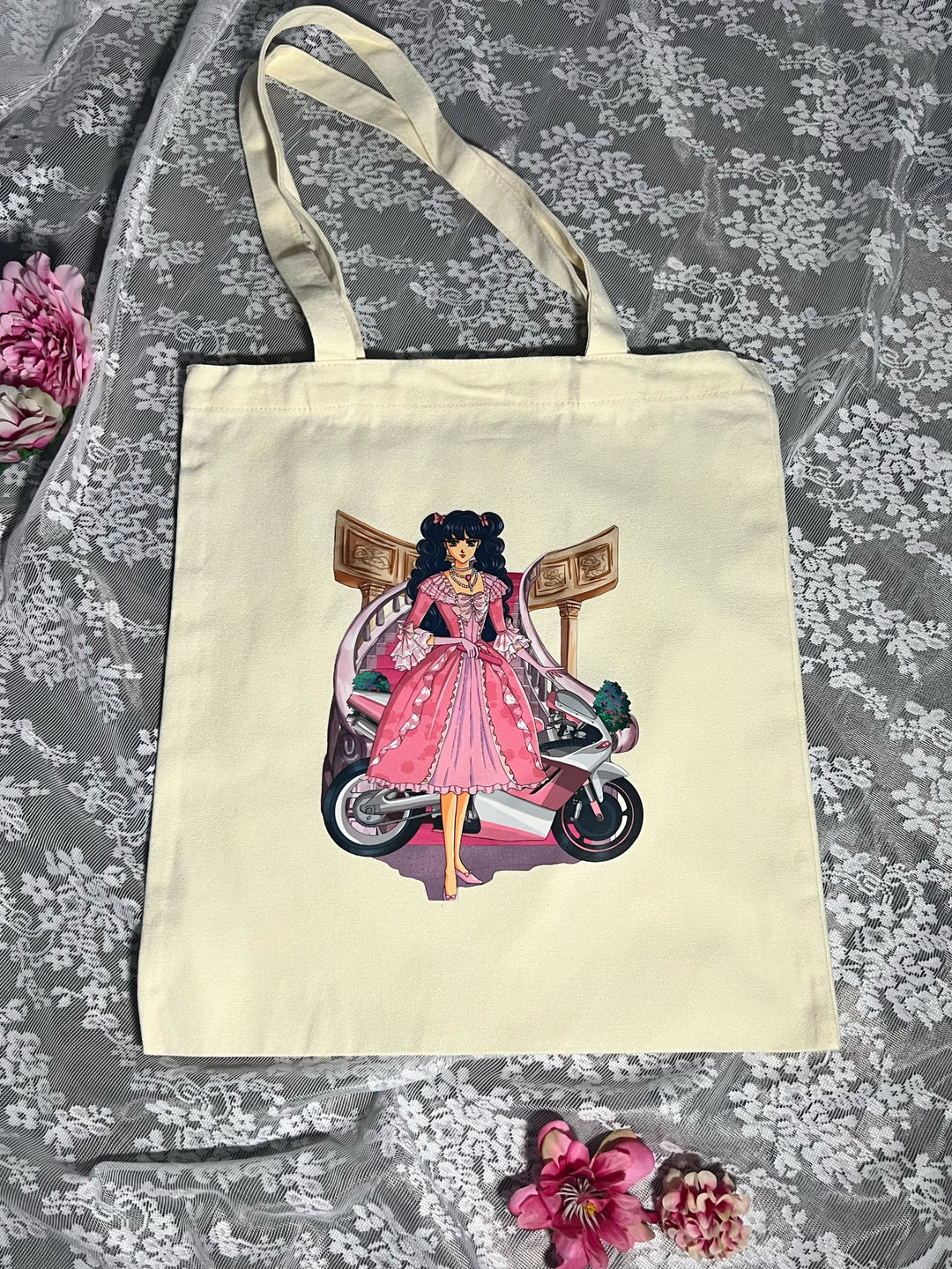 Lady in Pink Tote Bag