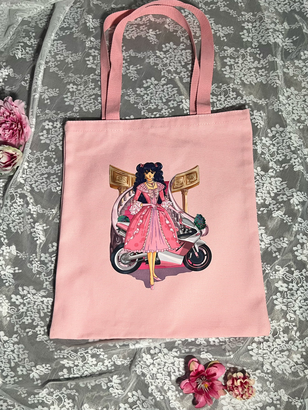 Lady in Pink Tote Bag
